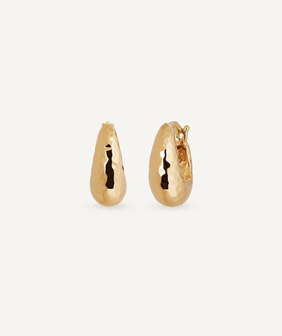 Pendientes de aro con relieve irregular texturizado y volumen